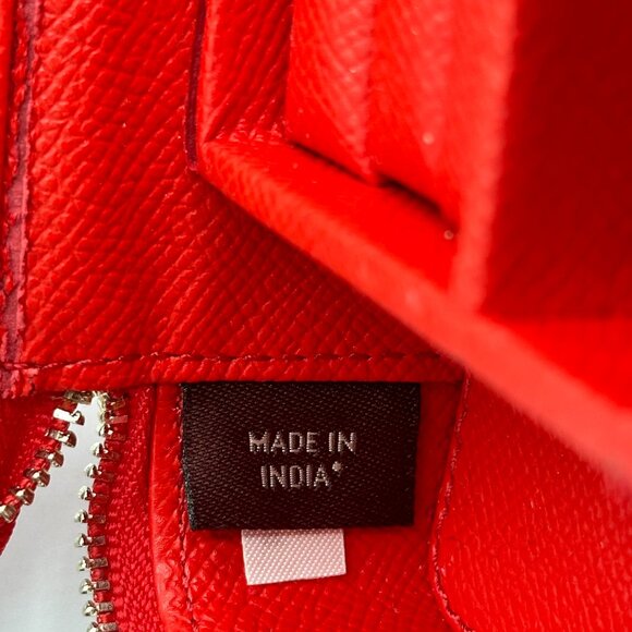 Small Coach Leather Travel Jewellery Box Red - Picture 9 of 13